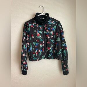 adidas Women's Black Floral Jacket